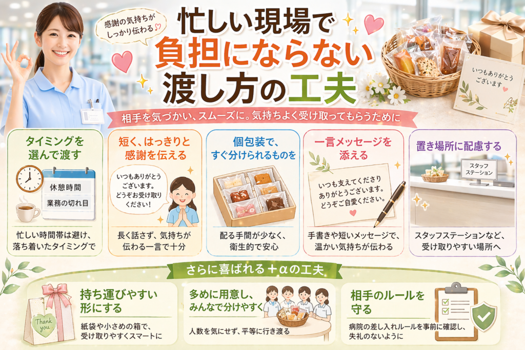 忙しい現場で負担にならない渡し方の工夫