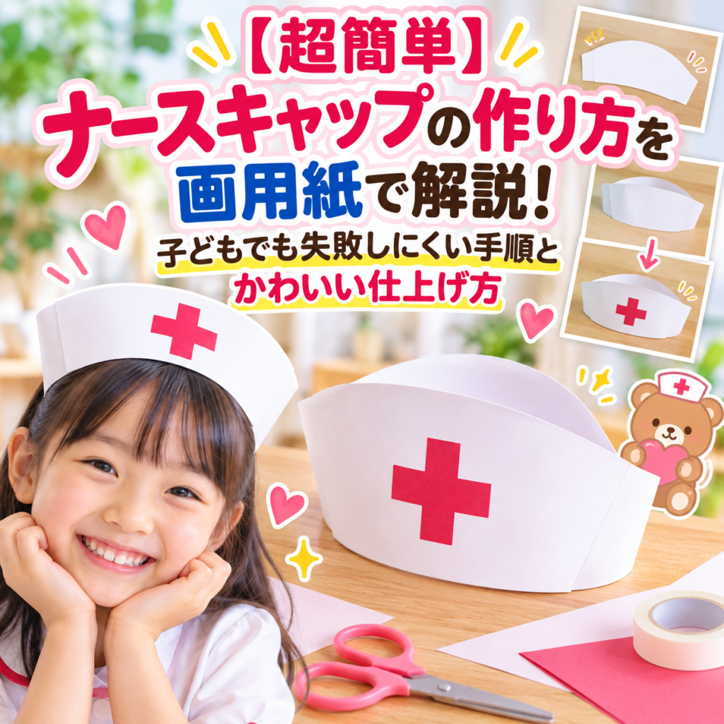ナースキャップ 作り方 画用紙